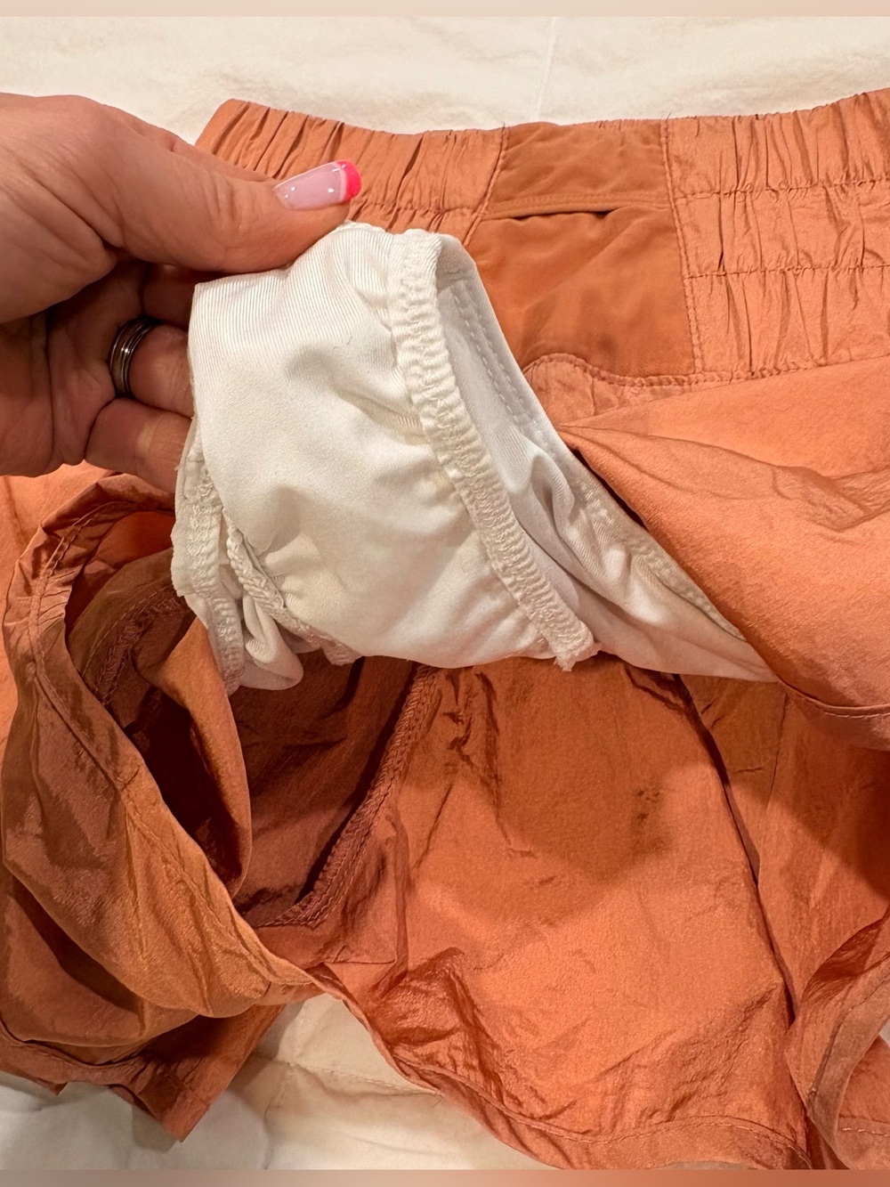 Free People Movement Rust Smocked Running Shorts S - Picture 5 of 5